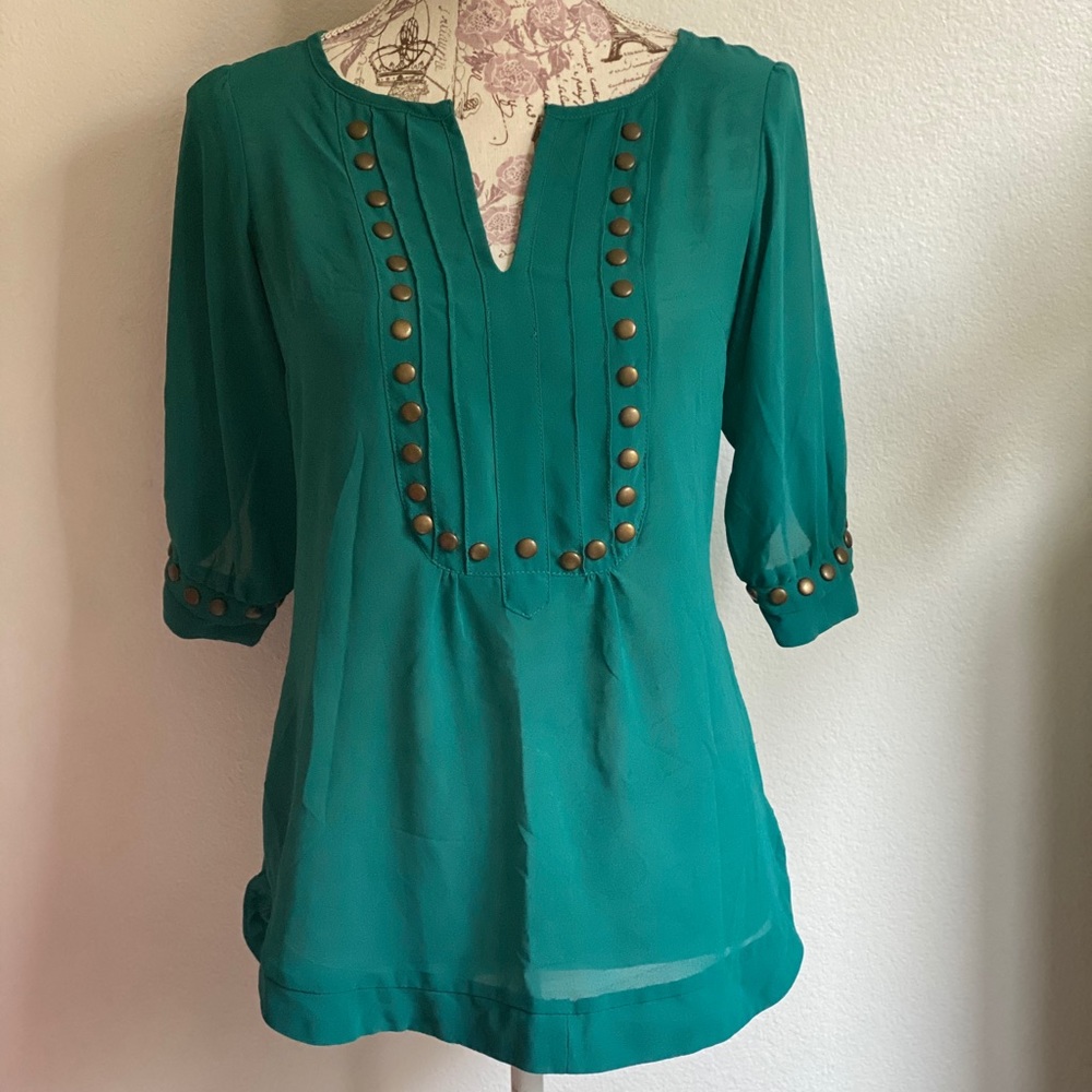 Emerald color blouse size small